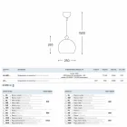 Die Pendelleuchte keramische Glasur, mit Rosette 2 Ausgänge bei 180 ° Viadurini