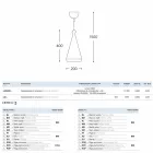 Lamp Keramiksuspension Shines 2 LED oder Norm Viadurini