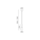 Hängelampe in verschiedenen Ausführungen, hergestellt in Italien – Lady Viadurini