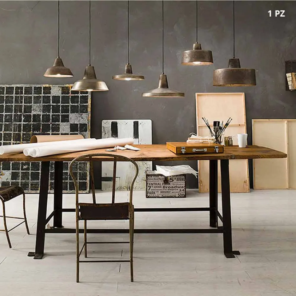 Lampe antike Eisenglocke Suspension Virginia Il Fanale Viadurini