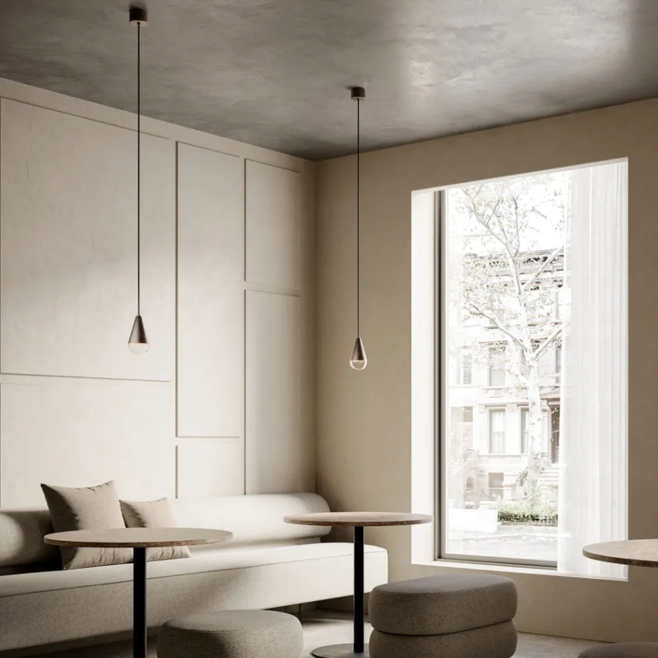 Hängelampe aus Eisen und Glas, hergestellt in Italien – Cloudy Viadurini