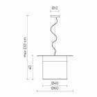 Cylinder Design White Leinen Hängelampe, Made in Italy - Magic Viadurini