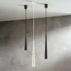 Pendelleuchte aus weißem, schwarzem oder goldenem Metall 2 Größen - Girotondo Viadurini