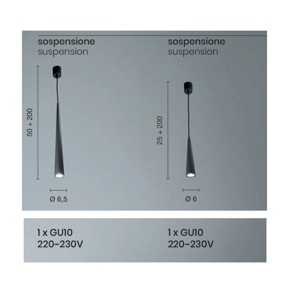 Pendelleuchte aus weißem, schwarzem oder goldenem Metall 2 Größen - Girotondo Viadurini