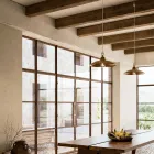 Hängelampe aus Messing und Kupfer, hergestellt in Italien – Schnecke Viadurini