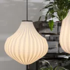 Pendelleuchte aus weißem Glas in filigranem Design spitz - Caravan Viadurini