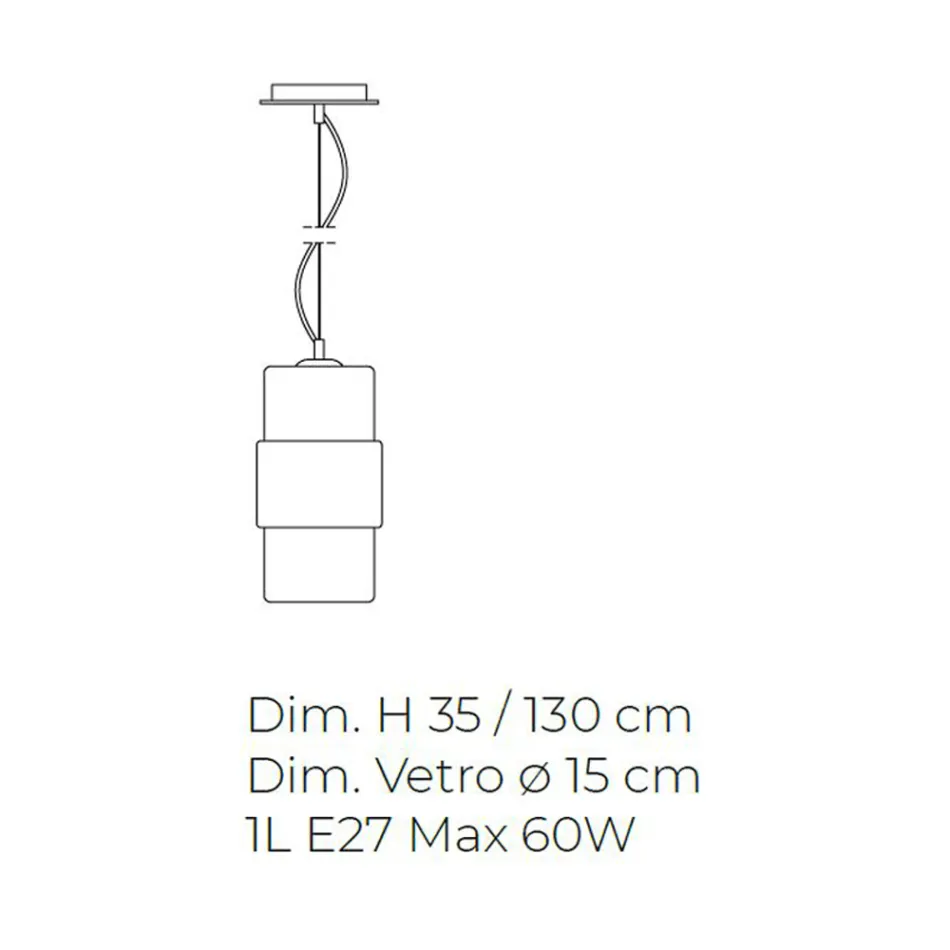 Pendelleuchte aus mundgeblasenem Glas in Venedig 15 cm - Satomi Viadurini