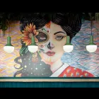 Hängelampe aus bemaltem Glas, hergestellt in Italien – Selaron Viadurini