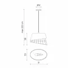 Hängelampe in weißem Design aus Glasfaser und Metall - Solar Viadurini