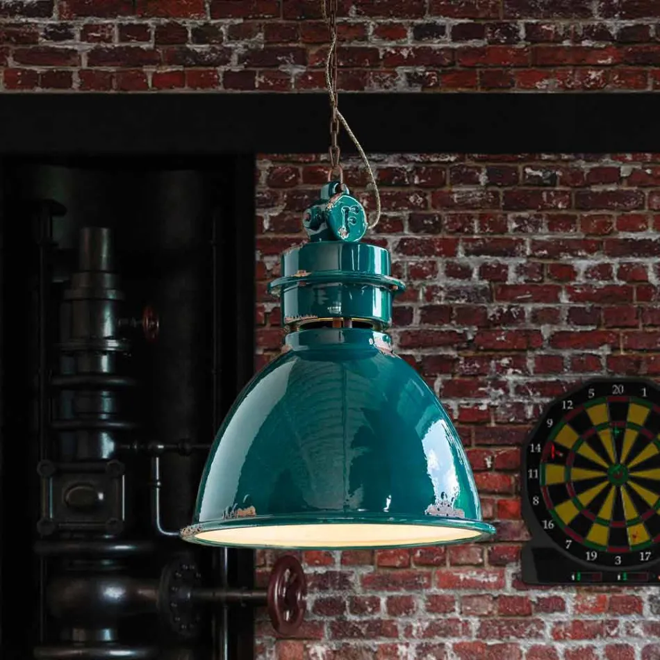 Lampe Industrie Suspension handgefertigt Design Katie Viadurini