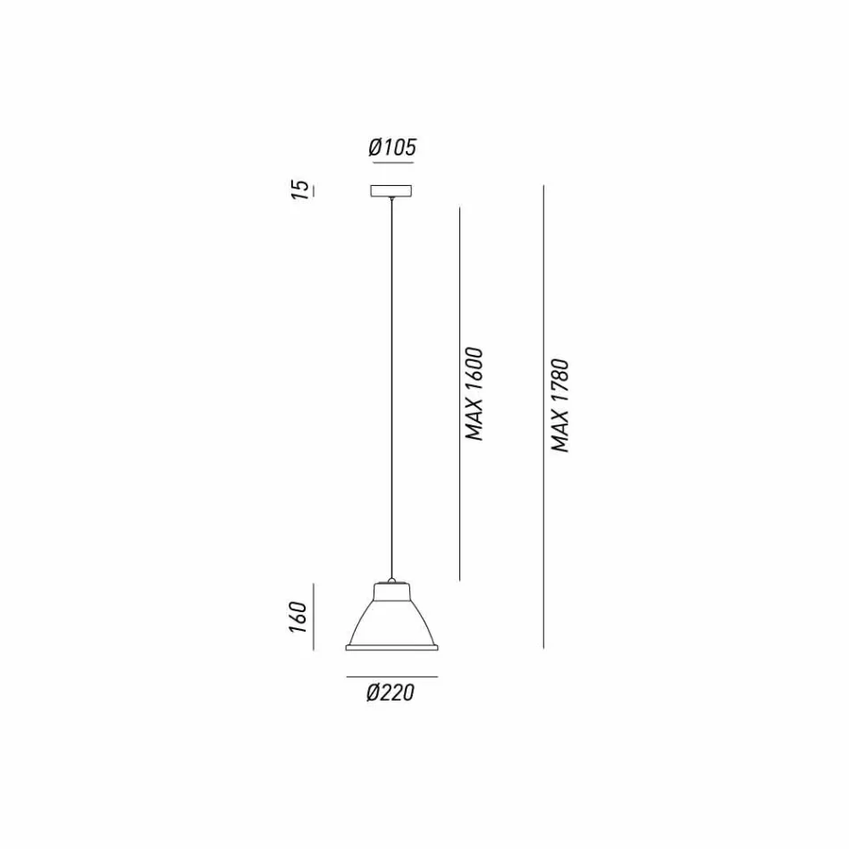 Industrie-Pendelleuchte Eisen Loft Mini Il Fanale Viadurini