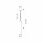 Industriependelleuchte Ø 10 cm Sonnenblumen Il Fanale Viadurini