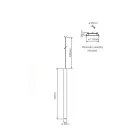 LED Einbau-Pendelleuchte aus weißem oder schwarzem Aluminium - Rebolla Viadurini