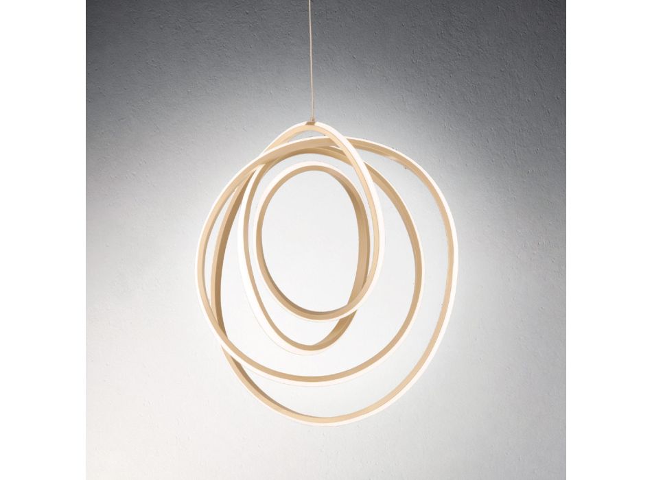 Große oder kleine LED-Pendelleuchte im Design Gold Metall - Point Viadurini