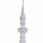 Hängelampenschirm kurz in weiß glänzendem Keramikdesign - Cadabra Viadurini