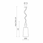 Hängelampenschirm in glänzend weißer Keramik - Cadabra Viadurini