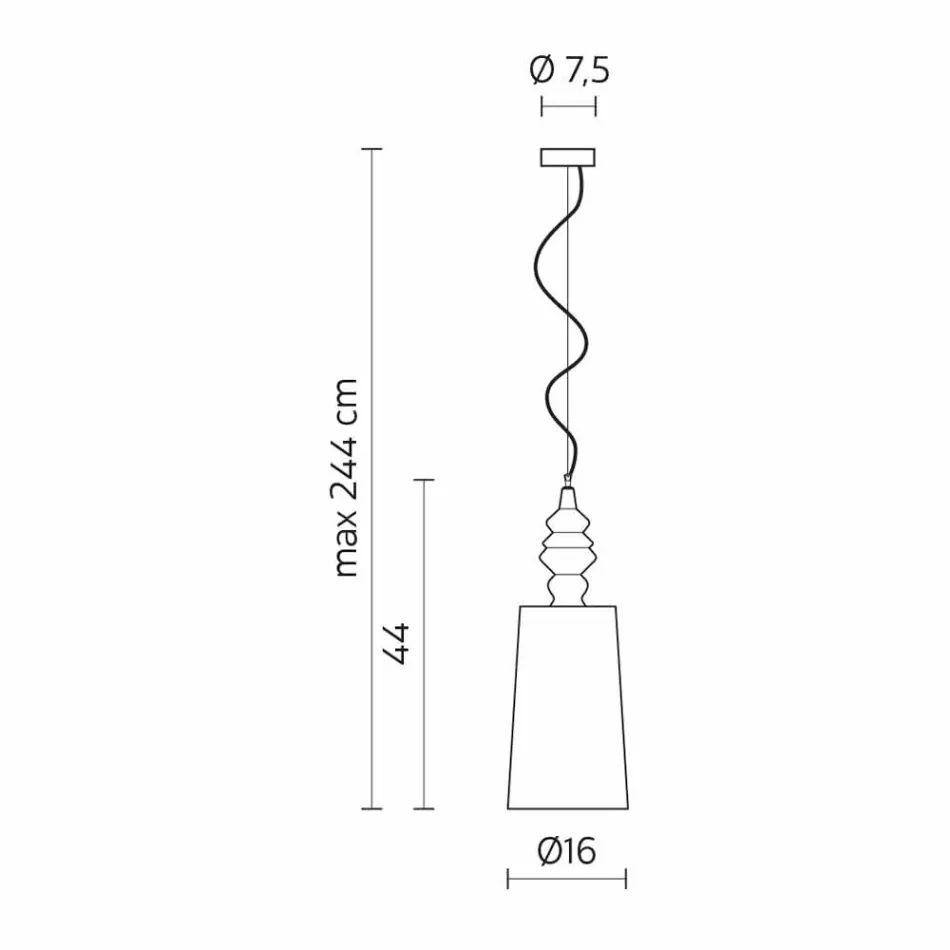 Hängelampenschirm in glänzend weißer Keramik - Cadabra Viadurini