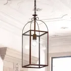 Platz Pendelleuchte 1 Messing Licht und Aida Glas Viadurini