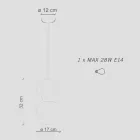 Hängelampe aus Keramik und Glas, hergestellt in Italien – Capocabana Viadurini