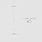 Runde Hängelampe aus Keramik, hergestellt in Italien – Bumbum Viadurini