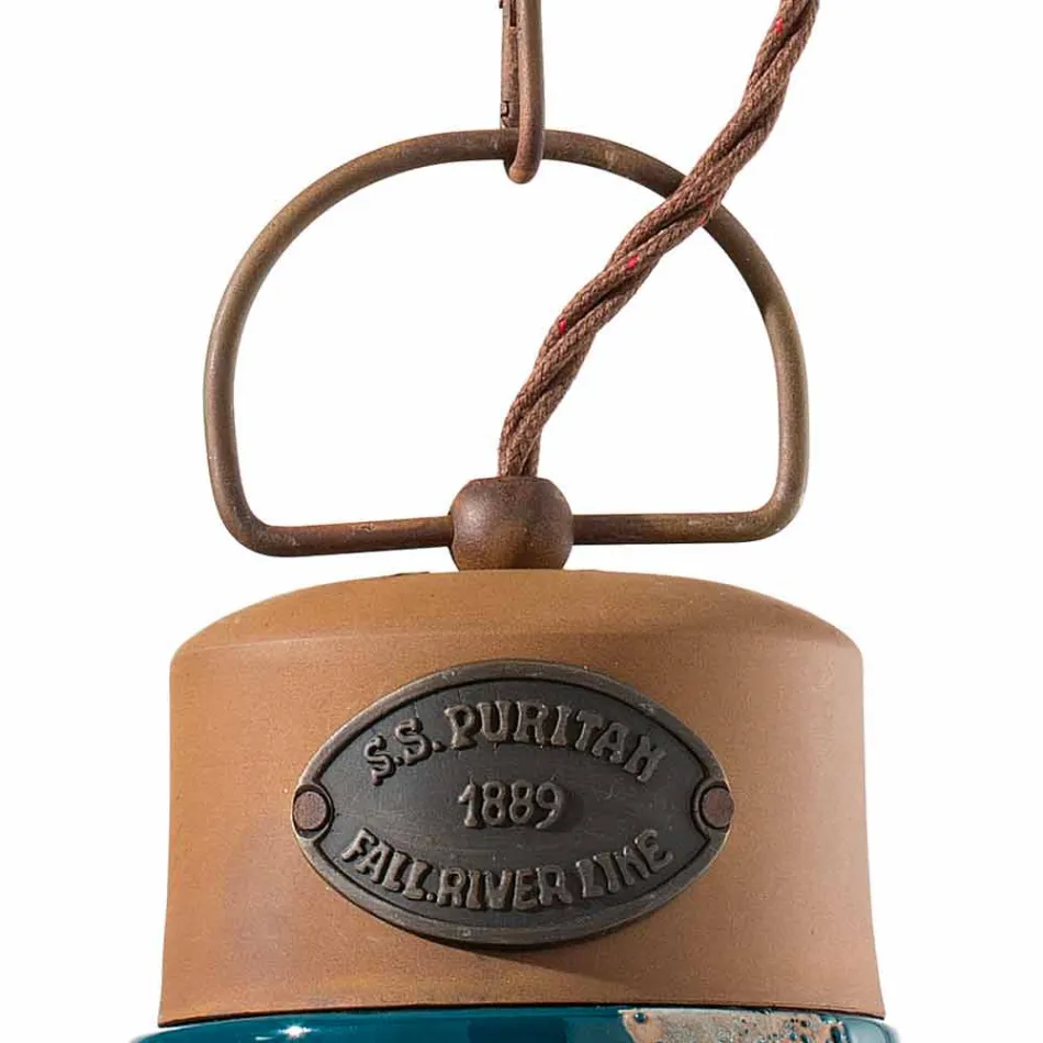 Hängelampe industriellen Stil Keramik und Eisen Stephanie Viadurini