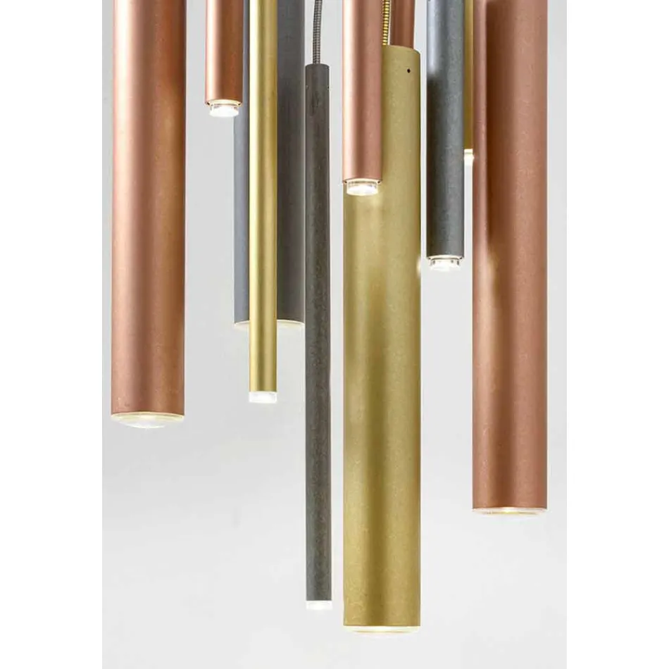 Moderne Röhrenpendelleuchte mit flexiblem Kabel - Tubò Aldo Bernardi Viadurini
