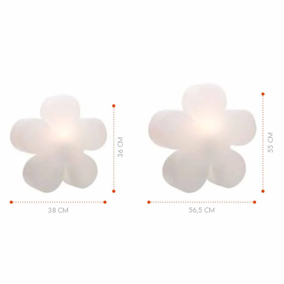 Tischlampe für Innen- oder Außenbereich Modernes Design Farbige Blume - Fiorestar Viadurini