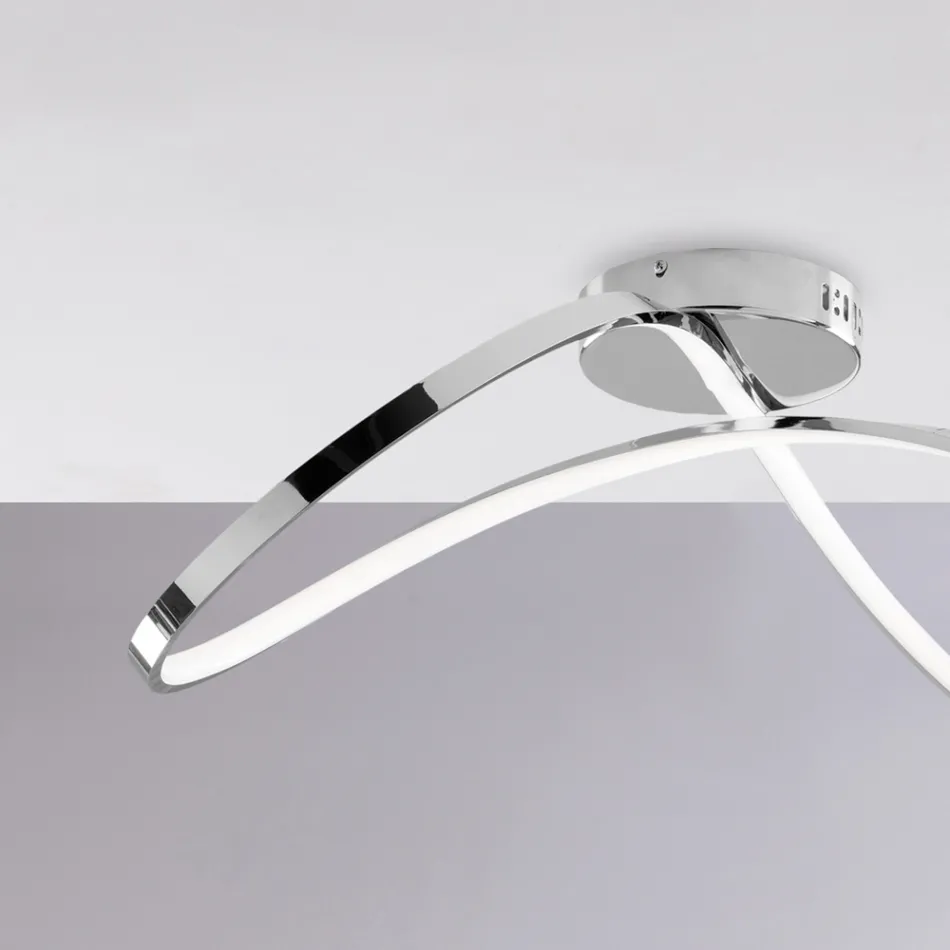 Handgefertigte Lampe aus Glas und Metall, ideal für Wohn- und Schlafzimmer – Apollo Viadurini