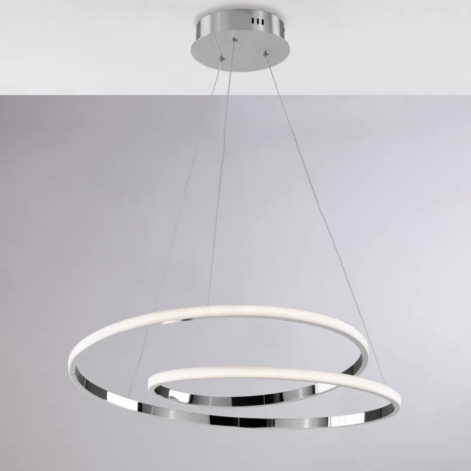 Handgefertigte Lampe aus Glas und Metall für elegante Interieurs – Hubble Viadurini