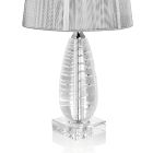 Klassische Tischlampe aus Kristall und quadratischer Luxuslampenschirm - Squilla Viadurini