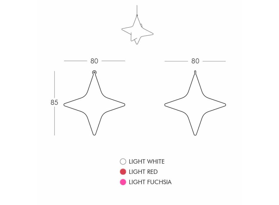 Sternförmige LED-Außenleuchte von Slide - Sirio Viadurini