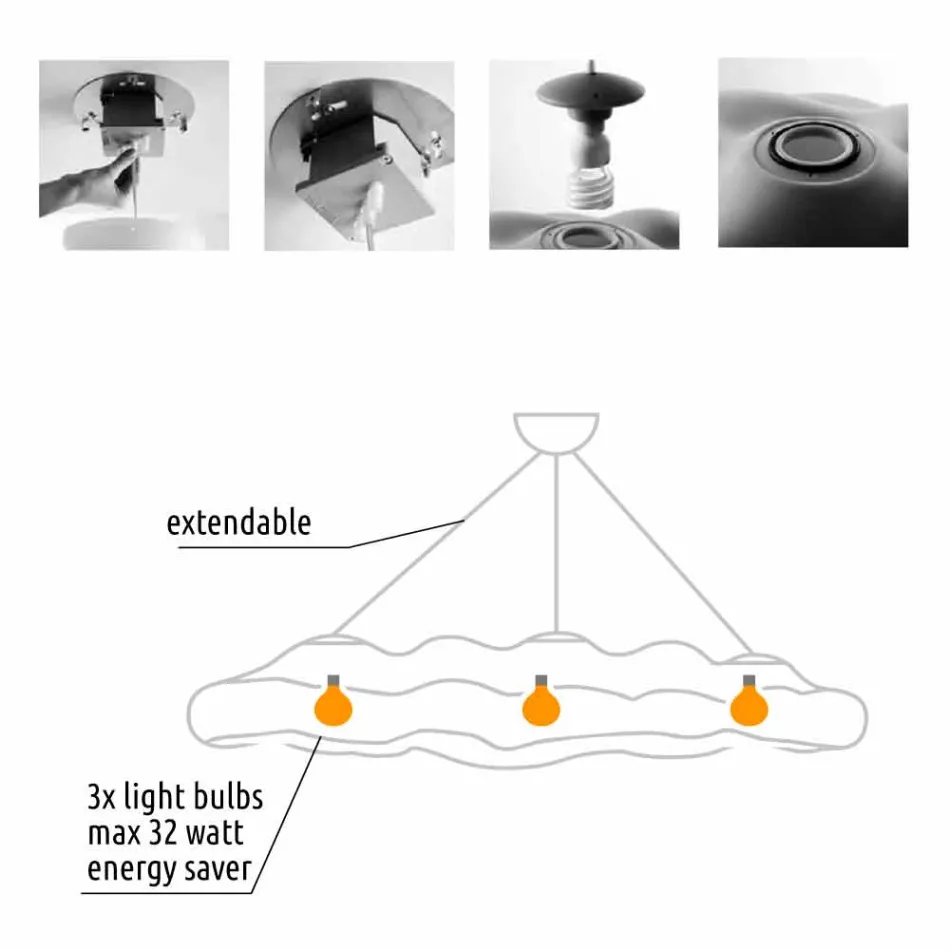 Outdoor Design Hängelampe aus Polyethylen - Nefos von Myyour Viadurini