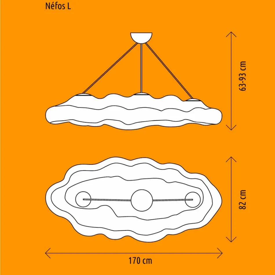 Outdoor Design Hängelampe aus Polyethylen - Nefos von Myyour Viadurini