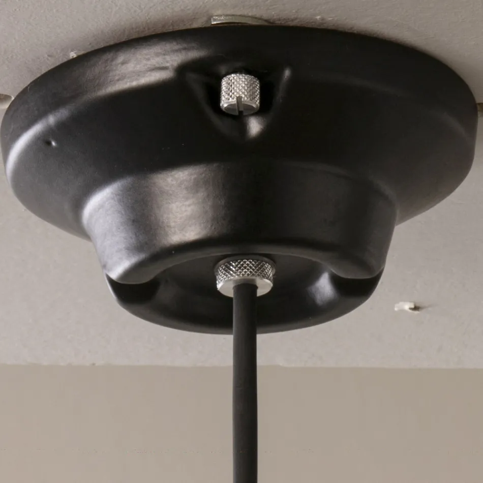 Außenlampe aus Majolika und Metall Made in Italy - Toscot Battersea Viadurini