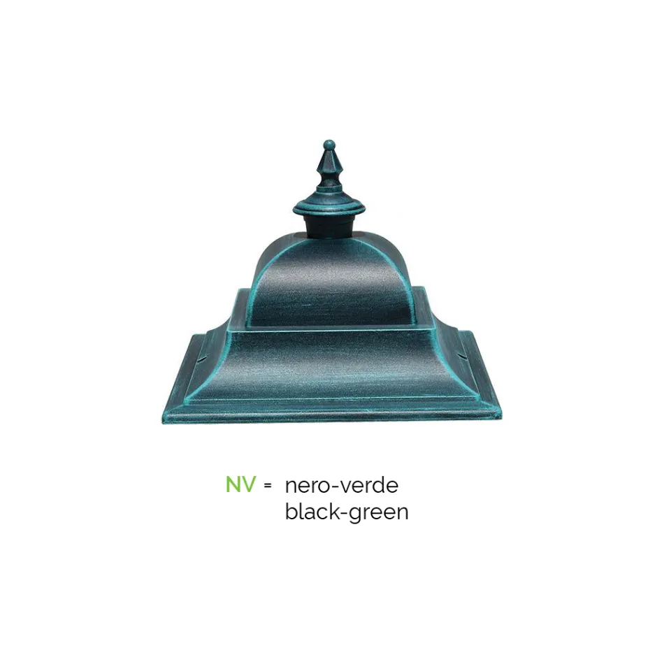 Vintage Steh-Gartenlampe aus Aluminium, hergestellt in Italien – Bonaria Viadurini