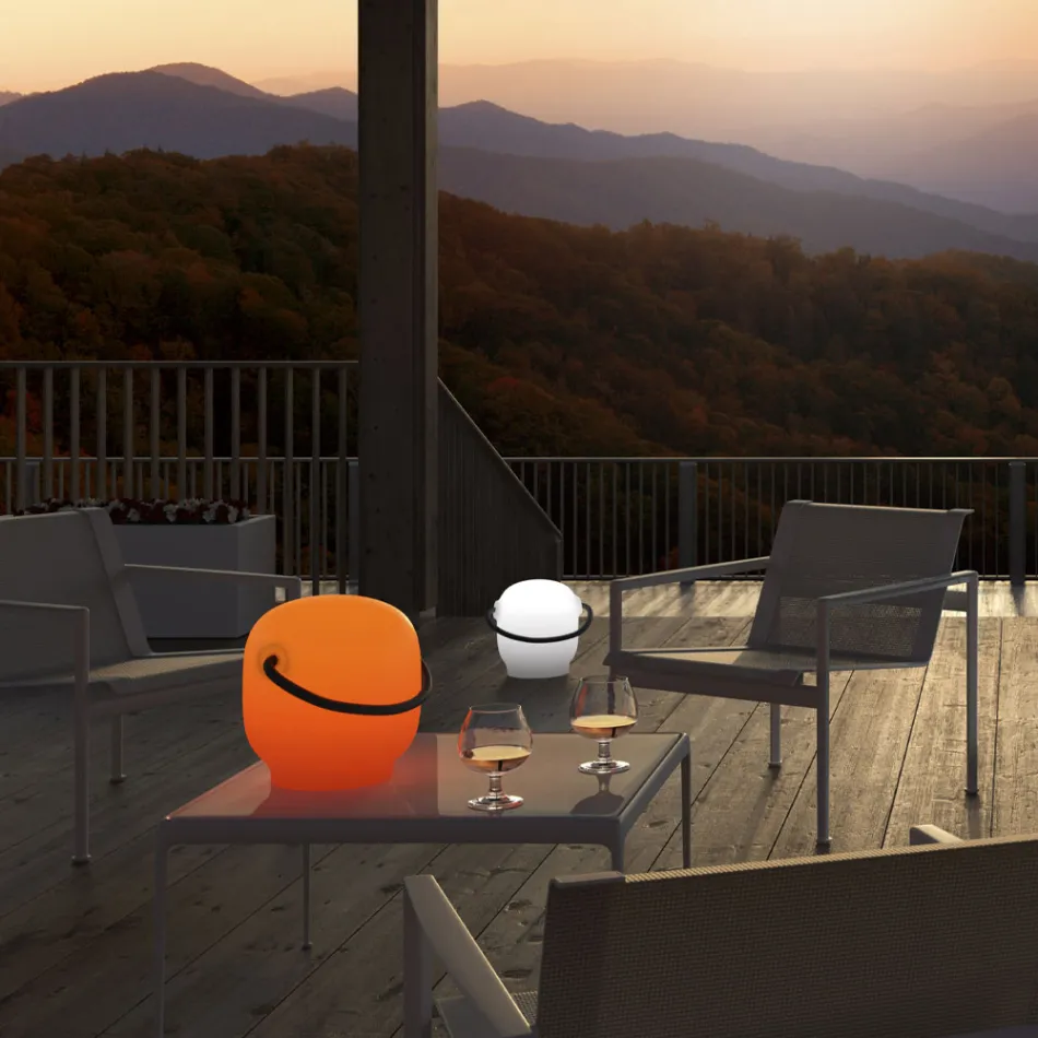 Gartenlampe aus Polyethylen mit Griff Made in Italy - Galicien Viadurini