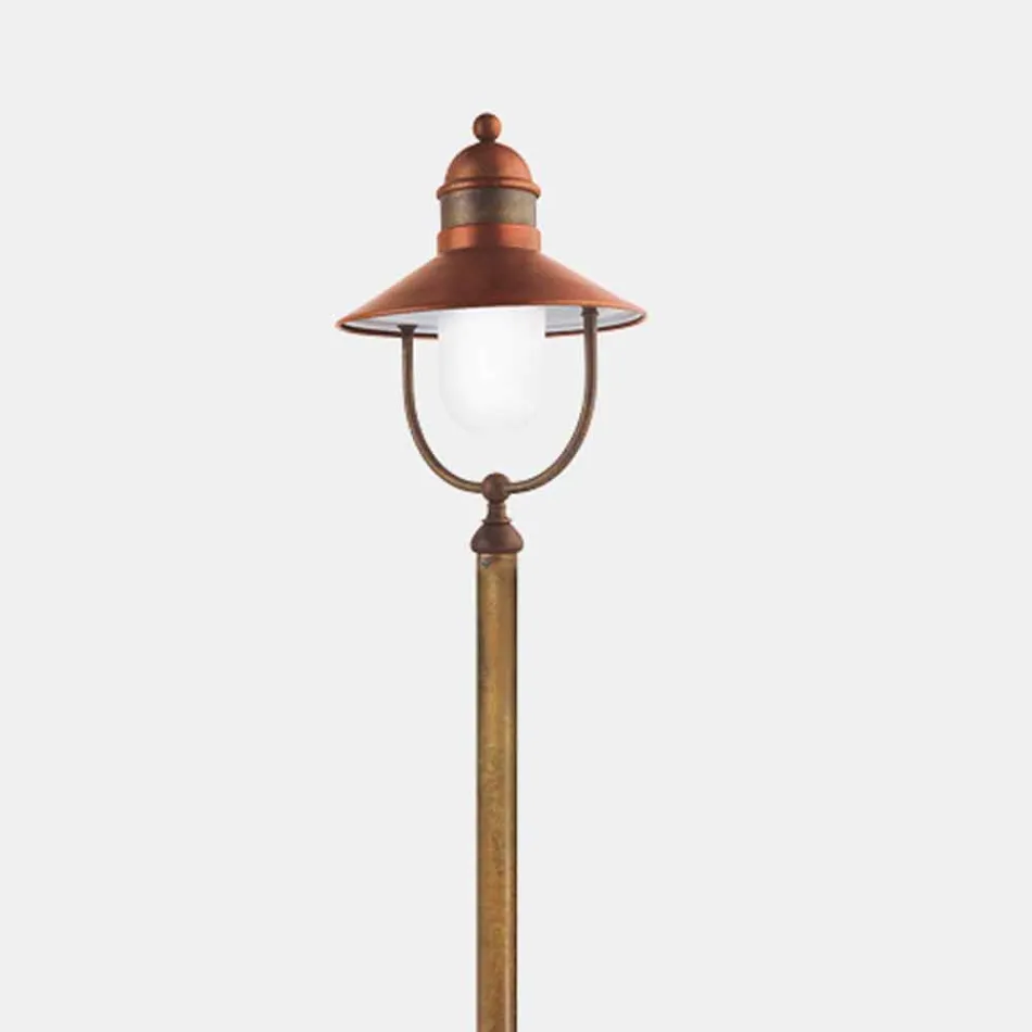 Gartenlampe Laternenpfahl Vintage Messing und Kupfer 3 Größen - Borgo von Il Fanale Viadurini