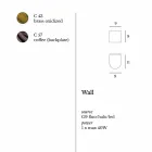 Moderne Wandlampe aus Messing und Stahl Ø11xh.11xsp.12 cm Bernadette Viadurini