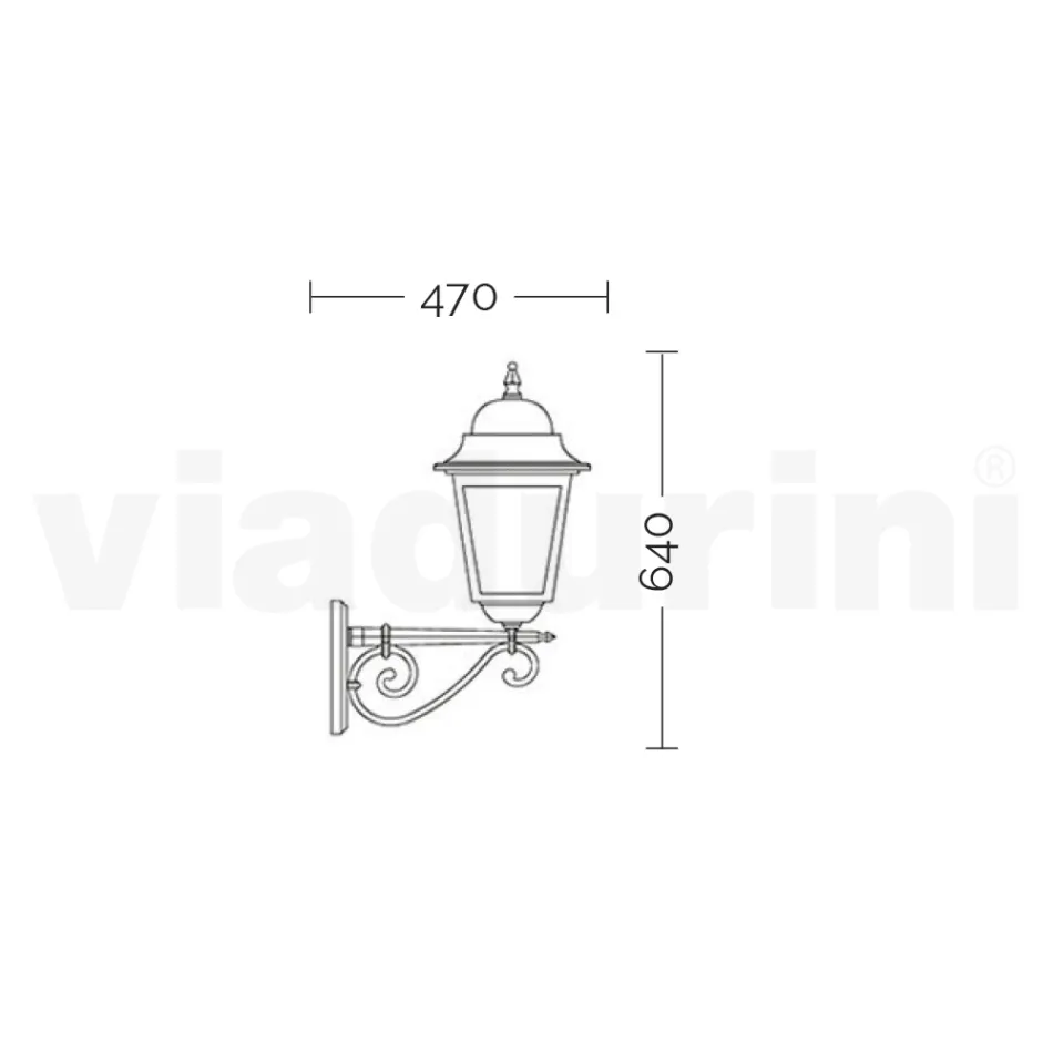 Außenwandleuchte aus Aluminium und transparentem Glas - Alchemist Viadurini