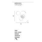 Wandleuchte mit LED in modernem Design aus lackiertem Metall - Trella Viadurini