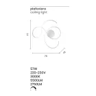 Wandleuchte mit LED in modernem Design aus lackiertem Metall - Trella Viadurini