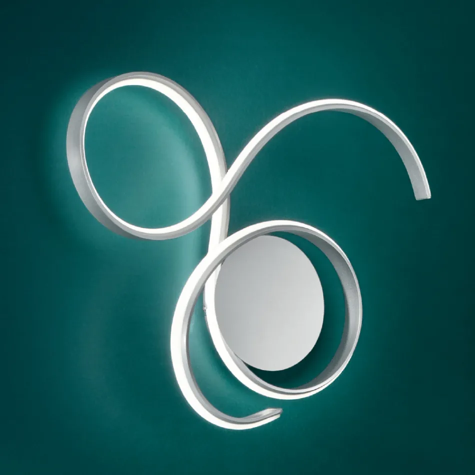 Wandleuchte mit LED in modernem Design aus lackiertem Metall - Trella Viadurini