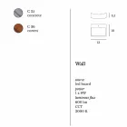 Moderne Design Wandlampe aus Stahl Ø13xh.3,5xsp.10 cm Osea Viadurini