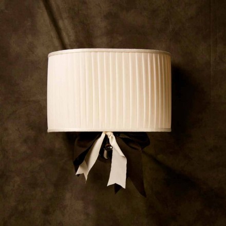 Chanel Vintage Design Wandlampe aus elfenbeinfarbener Seide Viadurini