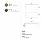 Design Wandlampe aus Messing und Stahl Ø35xh.10xsp.9 cm Harya Viadurini