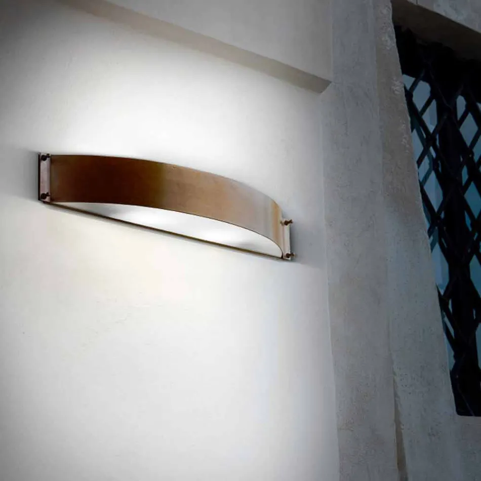 Wandleuchte Fashion Kupfer und weißen Methacrylat Viadurini