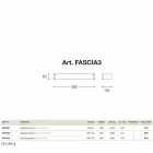 Wandleuchte Fashion Kupfer und weißen Methacrylat Viadurini