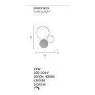 Wandlampe aus lackiertem Metall mit LED Modernes Design - Punto Viadurini