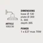 Moderne Wandleuchte aus toskanischem Majolika und Messing, Rossi Toscot Viadurini