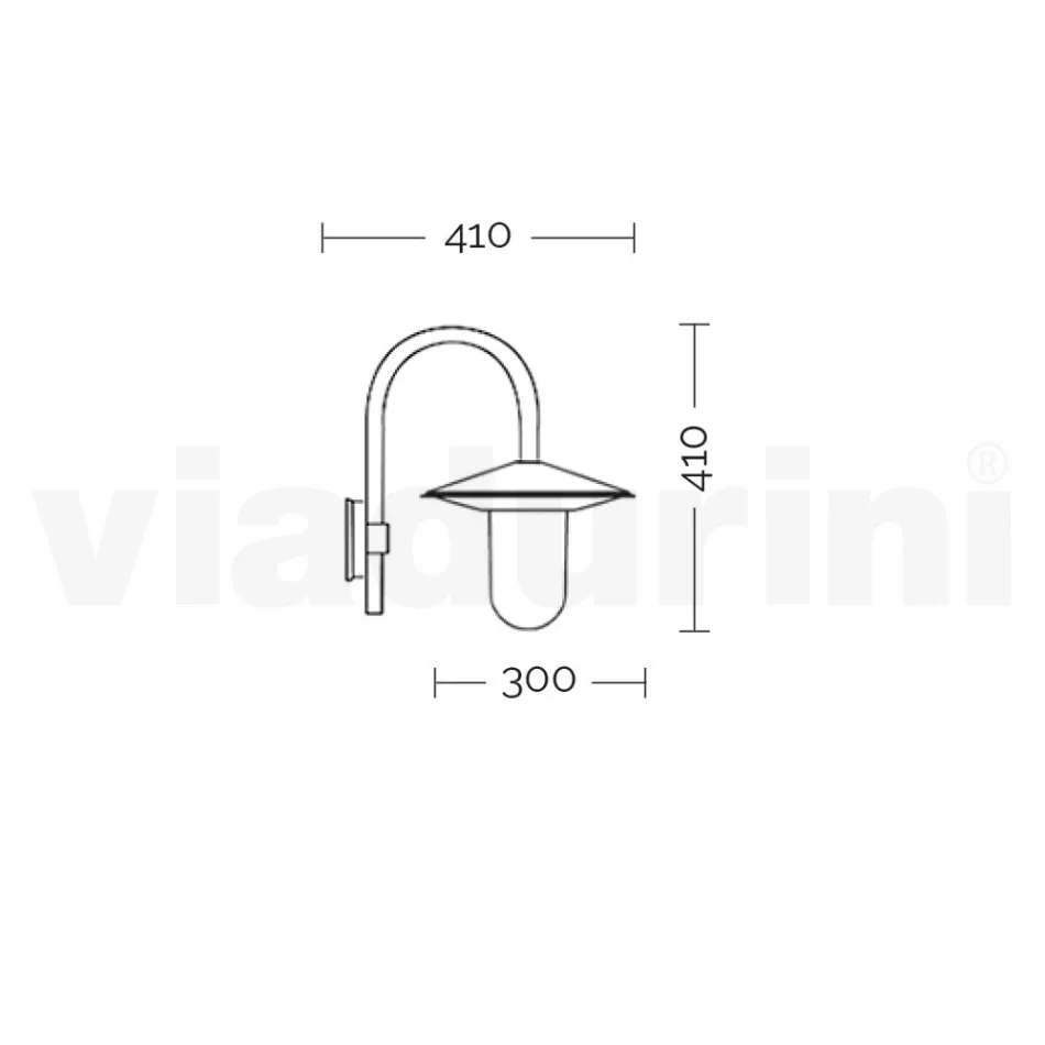 Außenwandleuchte aus grauem Aluminium, hergestellt in Italien – Belen Viadurini